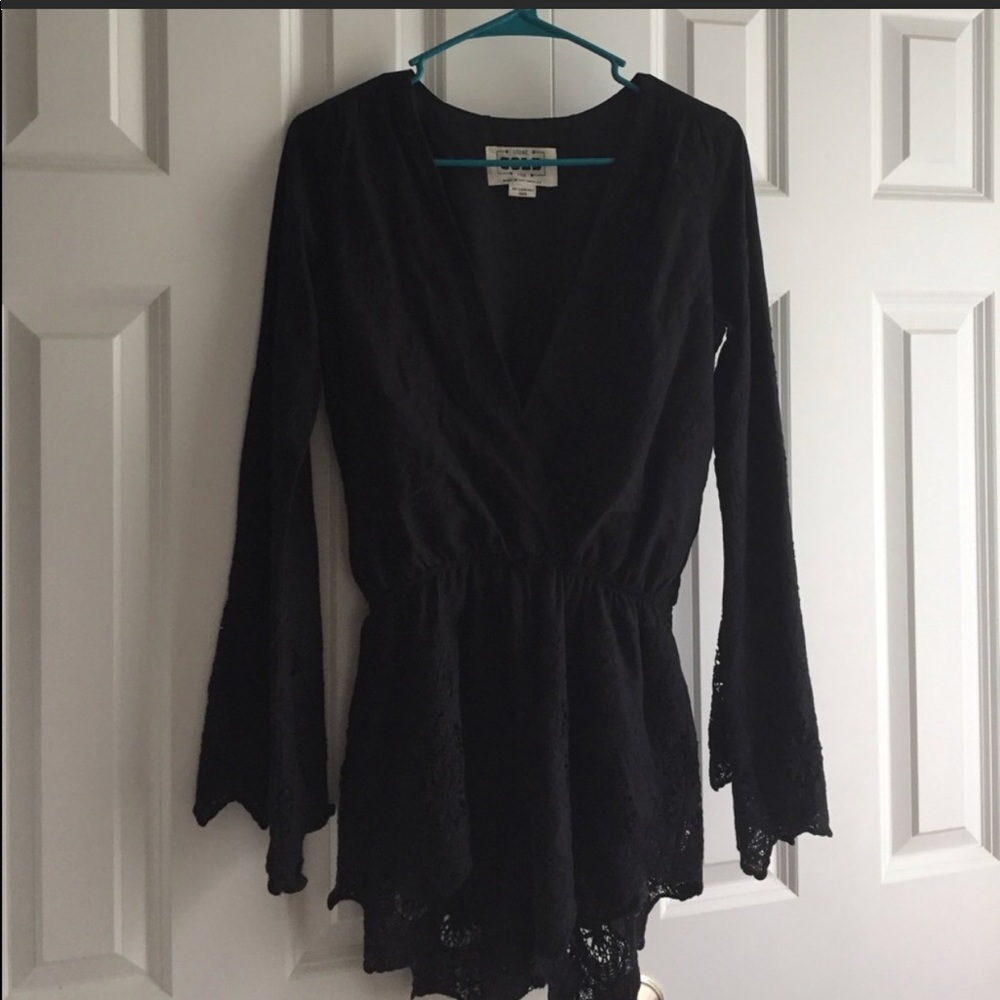 Black stone cold fox jumpsuit / romper